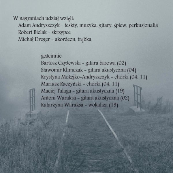 tył okładki płytowej